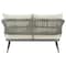 Manhattan Comfort Riviera Rope Wicker 4-Piece 4 Seater Patio Conversation Set with Cushions in Cream OD-CV016-CR - alternate 2